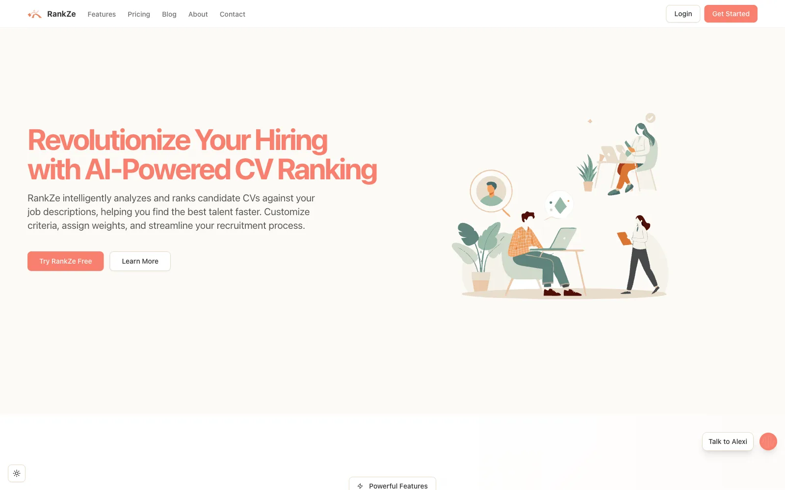 The RankZe website