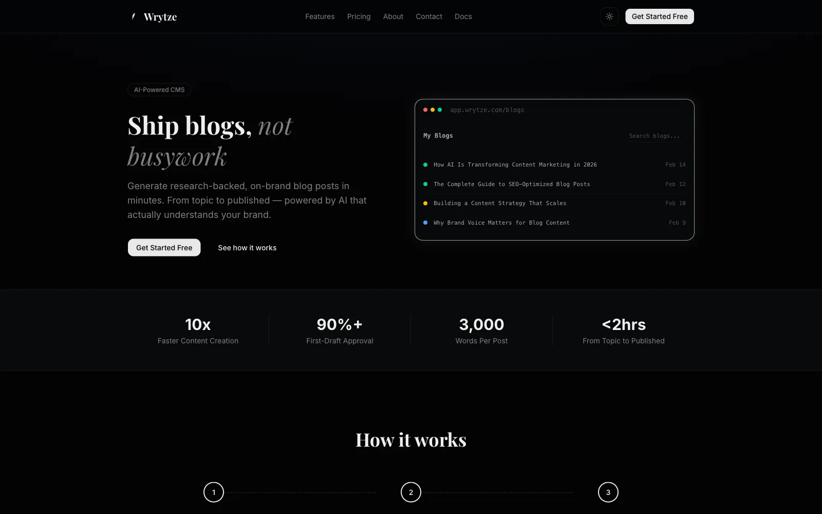 The Wrytze website